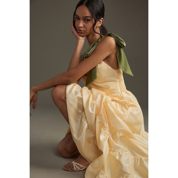 New Anthropologie Hutch Scoop-Neck Tiered Maxi Dress sz xL - Picture 2 of 10